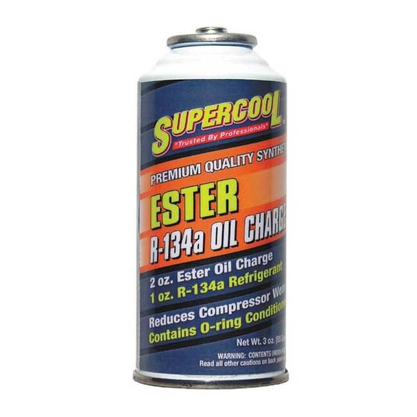 Supercool A/C 134a Charge and Ester Lubricant Can Yellow/Green Tint, 1 PK 16600