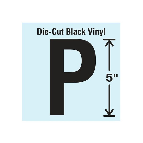 Stranco LetterLabel,Vinyl,5inH,2-3/4inW,PK10 DBV-5-P-10