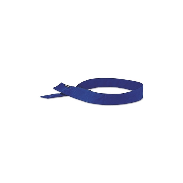 Chill-Its 6705 Evaporative Cooling Hook and Loop Bandanas, Solid Blue Pack of 24