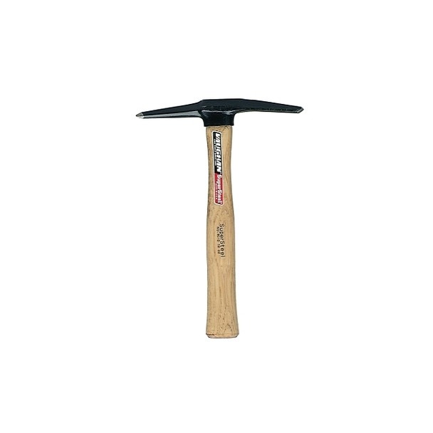 Welder's Chipping Hammer, 11-1/8 in OAL, 12 oz Head, Chisel and Pointed Tip, Hickory Handle