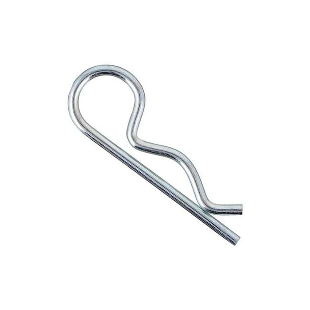 Bridge Cotter Pin, 1/8 in Dia, 2-1/2 in L, Spring Wire, 100 PK