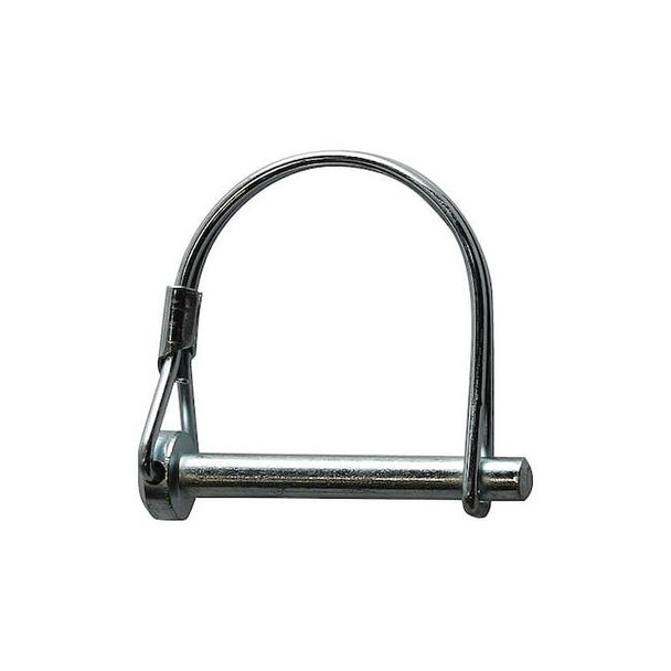 Double Wire Snap Safety Pin, 1/4 in Dia, 1-3/4 in Lg, 4 in Shank Lg