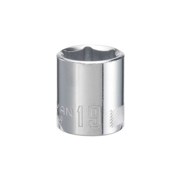 Craftsman Sockets, 3/8" Drive 19mm 6 Point Shallow CMMT43549