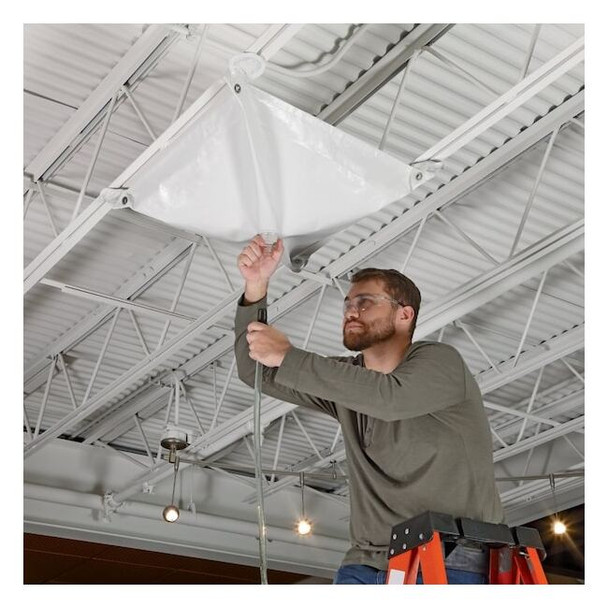 Pig PIG Magnetic Roof Leak Diverter Tarp White 30" L x 30" W TLS1998-WH