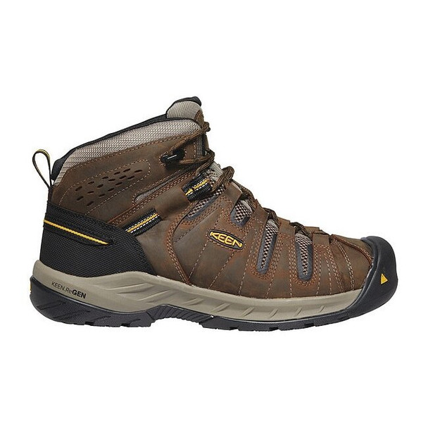 Men's Hiker Boot, 9 D, Steel Toe, 5 in H, Cascade Brown/Golden Rod, 1023228