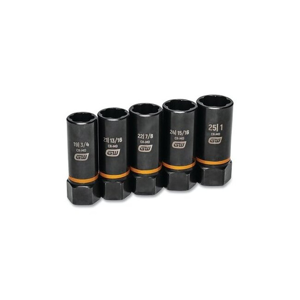 Bolt Biter™ Deep Extraction Socket Set, 1/2 in drive, SAE/Metric, 5 Piece