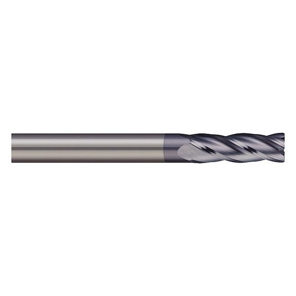 Micro 100 Carb End Mill,3/16 In,4FL,CC,AlTiN Coat GEC-187-4-010X