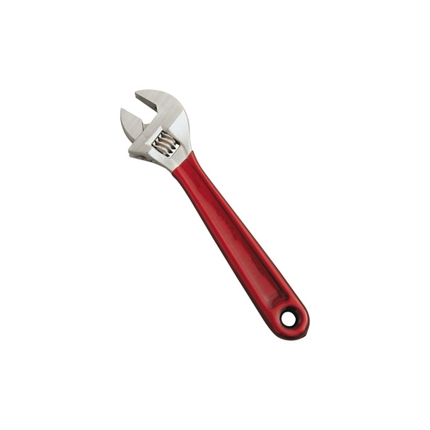 Cushion Grip Adjustable Wrench, 10 in L Grip, 1-3/8 in Opening, Chrome