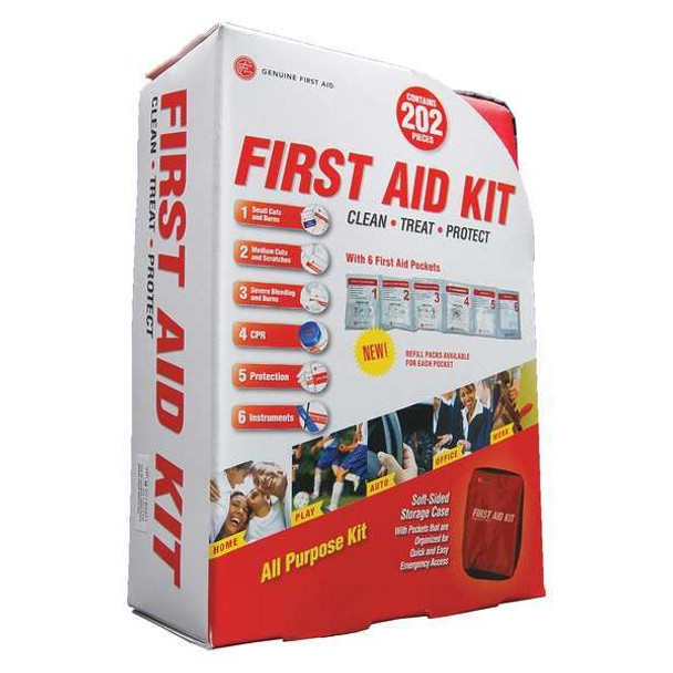 First Aid Kit and Housing, Nylon 202 Components, 25 People Served
