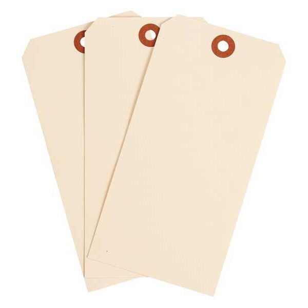 Blank Shipping Tag, Cardstock, 6-1/4" H x 3-1/8" W, Manila, Rectangle, 1000 PK