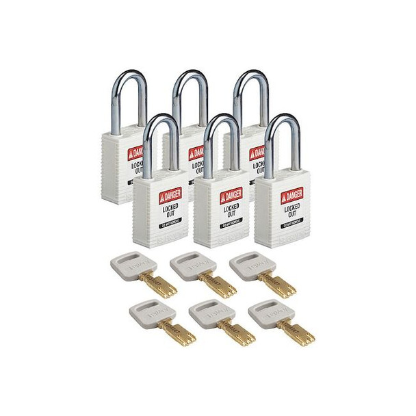Brady NYL-WHT-38ST-KA6PK