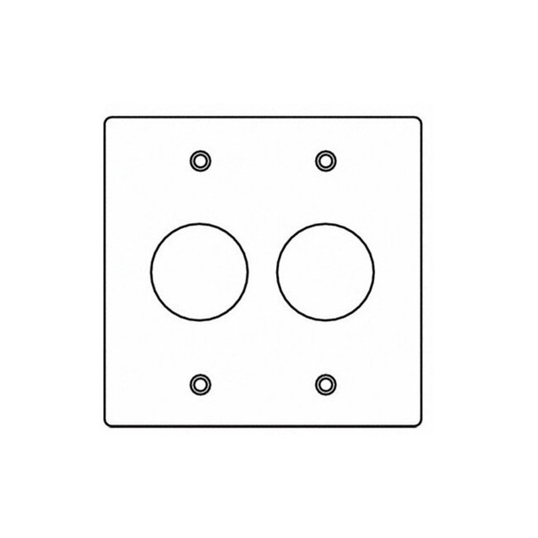 Weatherproof Cover, 2 Gang, Aluminum, Round Receptacle Cover Type