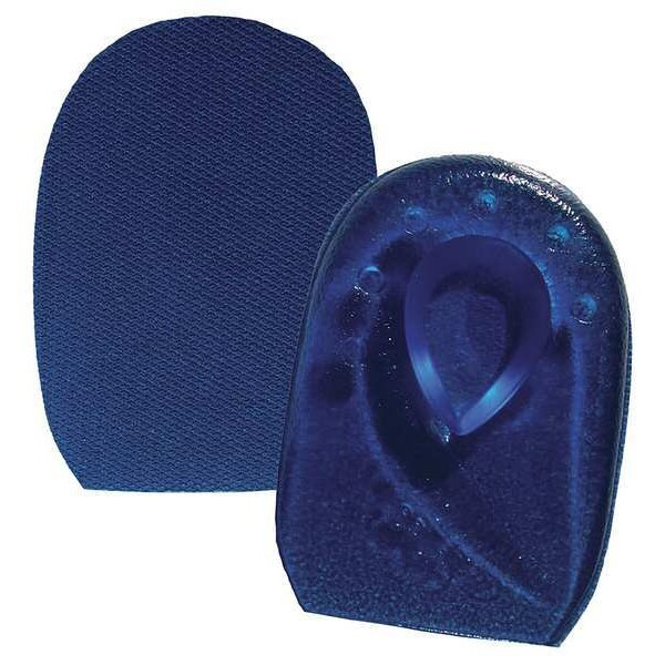 Heel Cup, Fabric Cover, Visco-Elastic Polymer, Blue, Men 2 to 4, Women 4 to 6