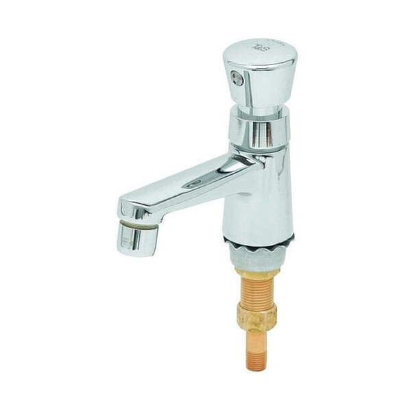Metering Metering Faucet,Single Hole, Single Hole Mount, Polished chrome 1 Hole