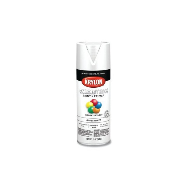 COLORmaxx™ Paint + Primer Spray Paint, 12 oz, White, Gloss