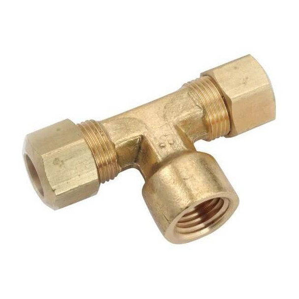 Manufacturer Varies Tee,Brass,Comp3/8",Comp3/8",MNPT1/8" 700078-0602