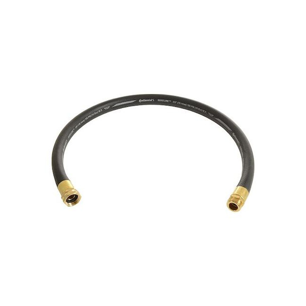3/4 in ID x 3 ft L Garden Leader Hose, EPDM Tube, Black, Brass x Brass Fitting