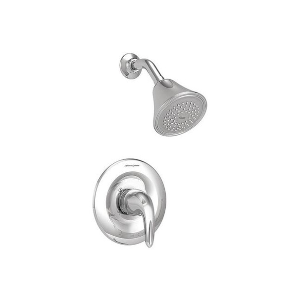 Wall Mounted Shower and Trim, Wall, Polished Chrome
