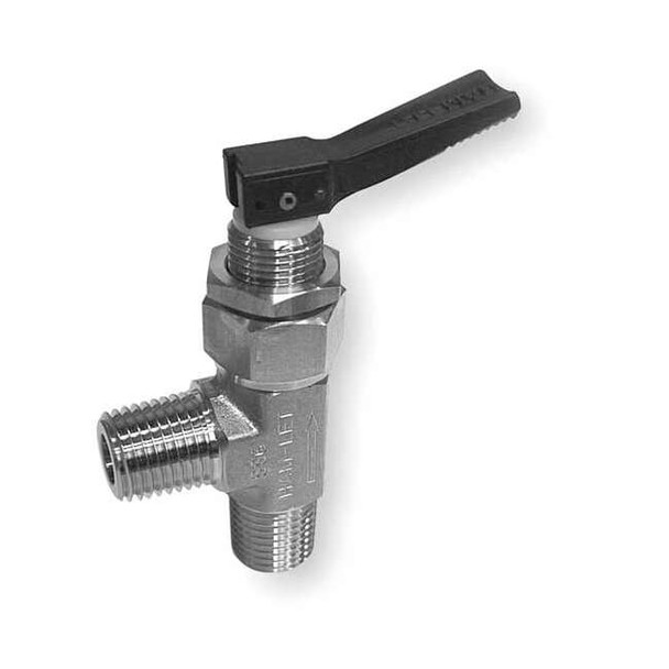 Ham-Let 1/4" MNPT Brass Ball Valve Angle H-1280-B-N-1/4-A