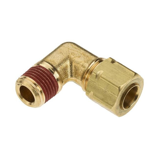 Parker Elbow, Brass, Comp. 1/4 in, Comp. VS169CA-4-4