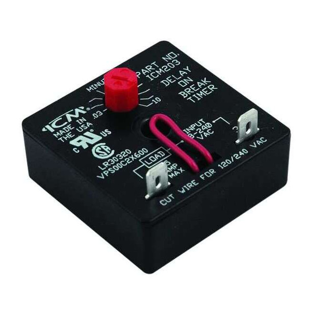 Icm Time Delay Relay, Delay on Break, 18 To 240V AC, -, - ICM203B