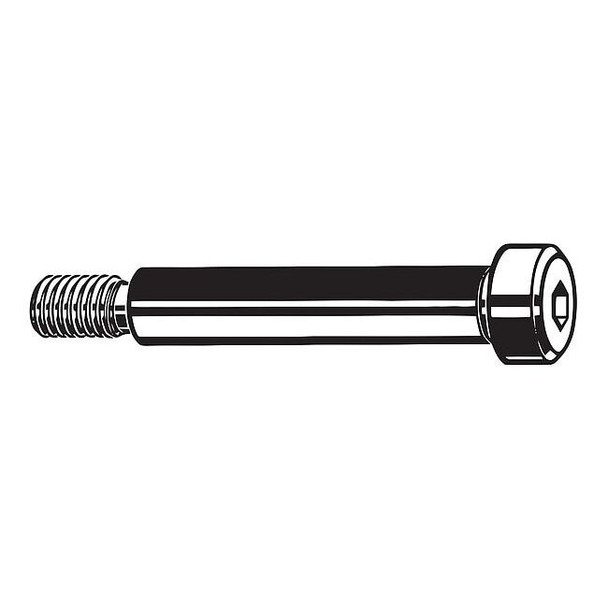 Shoulder Screw, 5/8"-11 Thr Sz, 7/8 in Thr Lg, 8 in Shoulder Lg, Alloy Steel
