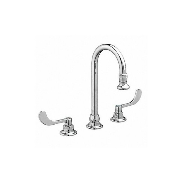 Manual Gooseneck Kitchen/Bathroom Faucet, 8" Mount, Chrome 3 Hole