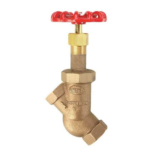 United Brass Works Globe Valve,1 In.,FNPT,Bronze 285947