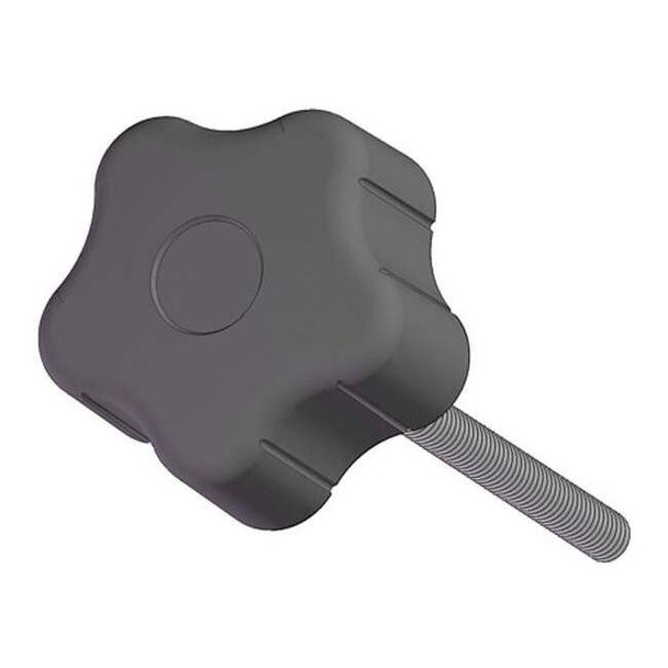 Soft Touch Star with Screw, 1/4-20 Thread Size, 1.00"L, Steel