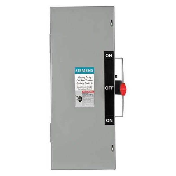 Siemens Nonfusible, Safety Switch, Heavy Duty, 600 V, 3PST DTNF361