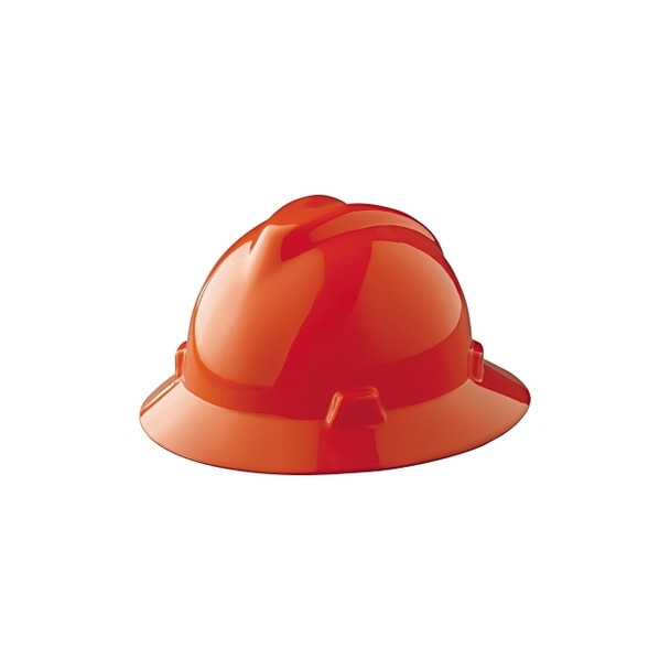 V-Gard® Protective Hat, Staz-On®, Full-Brim Hat, Slotted, Orange