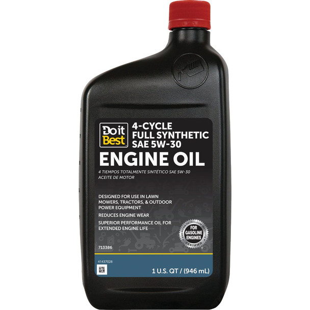 Do it Best 1 Qt. 5W-30 4-Cycle Full Synthetic Engine Oil DB5301Q