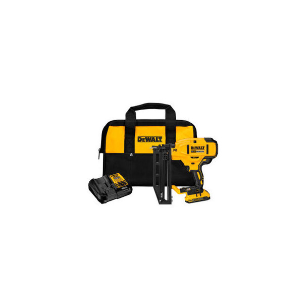 DeWalt 20V MAX XR Cordless Straight Finish Nailer Kit 16 Gauge Li-Ion