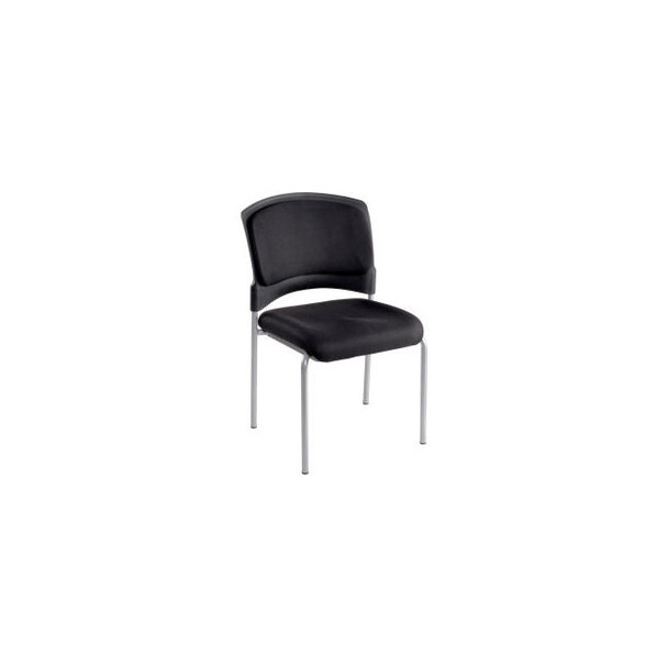Interion Brookville Collection Guest Chair With Mid Back Fabric Black