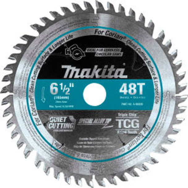 Makita Carbide-Tipped Cordless Plunge Saw Blade Corian 6-1/2""Dia 48 TPI
