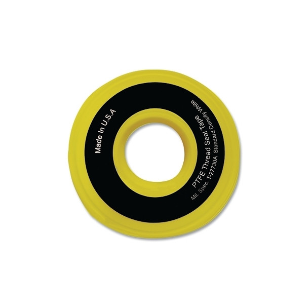 Gas Line PTFE Thread Sealant Tape, 1/2 in x 260 in, Yellow, Full Density