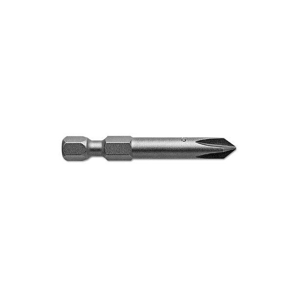 Phillips Power Bit, #2, 1/4 in Drive, 2-3/4 in