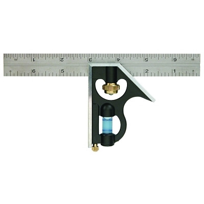 True Blue® Combination Squares, 6 in, 1/16 @ 1 in; 1/32 @ 1 in, Inch, Stainless Steel
