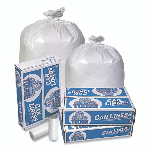 Mighty Tough Trash Liner, 56 gal Glutton, 0.85 mil, 42.5 in W x  48 in H, White