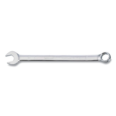 Combination Wrench, 17 mm, 8-31/32 in OAL, 12-point, Full Polish Chrome