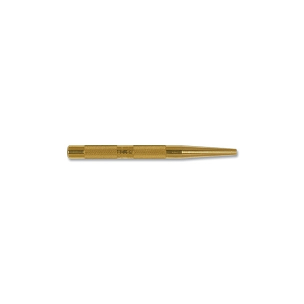 Solid Punch, 6 in L, 1/4 in Tip, Brass