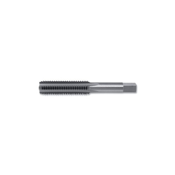 Straight Flute Bottom Chamfer Hand Tap, #12-24 UNC Tool Size, 2.375 in OAL, 4 Flutes