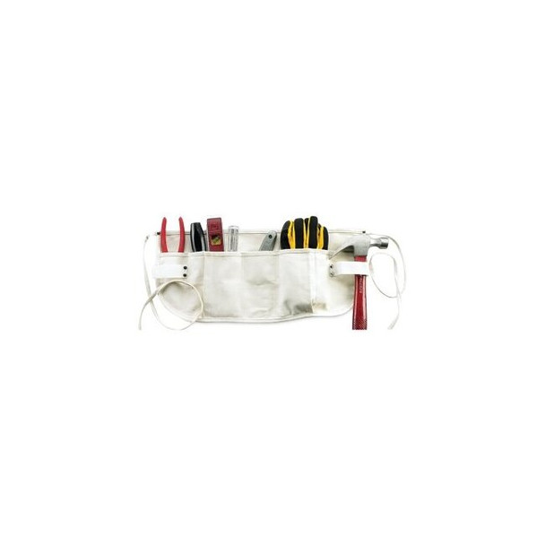 5-Pocket Canvas Waist Apron, Fits 29 in to 50 in Waist, White