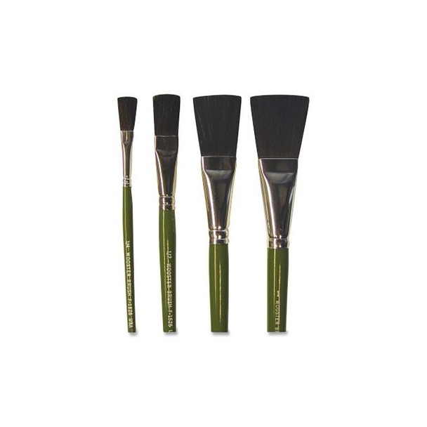 Camel Hair Artists Brushes, 13.2 mm W, Camel hair, wood handle