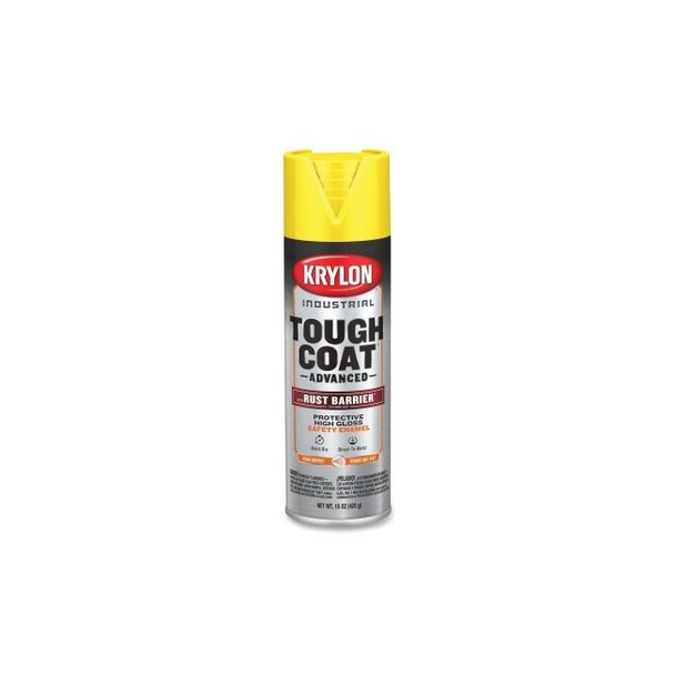 Tough Coat® Advanced with Rust Barrier® Technology Spray Paint, 15 oz, Safety Yellow, Gloss
