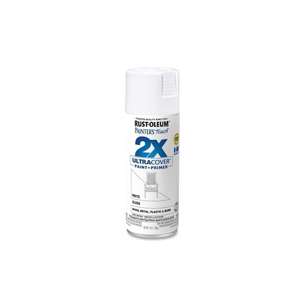 Painter's Touch® 2X Ultra Cover® Gloss Spray Paints + Primer, 12 oz, White
