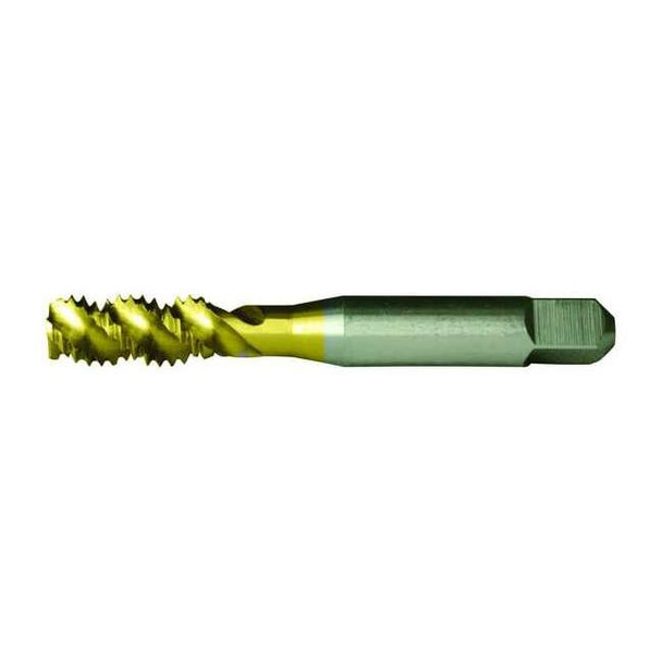 Chicago-Latrobe Spiral Flute Tap, 1/4"-20, Bottoming, UNC, 3 Flutes, TiN 367913