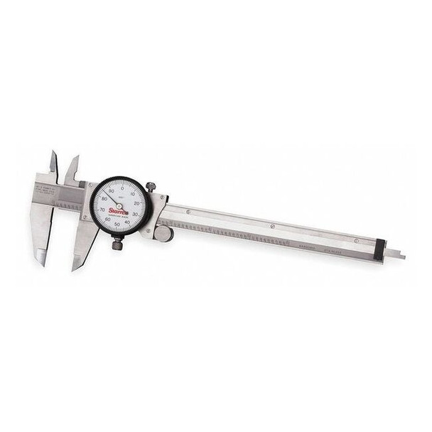 Starrett Dial Caliper,9 In,White Dial 120A-9