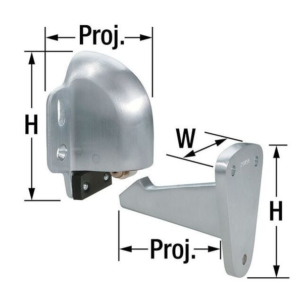 Rockwood Automatic Door Holder, Cast Brass, Brass 494.3