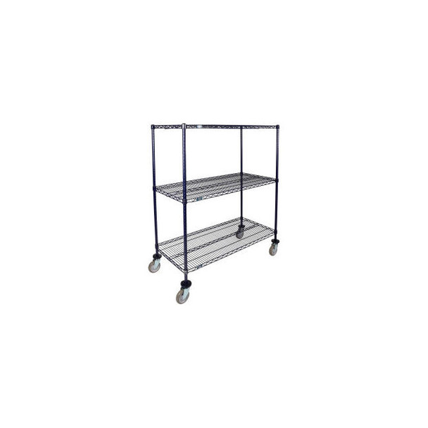 Nexel 3 Shelf Truck Nexelon 48""W x 14""D x 60""H Polyurethane Swivel Casters